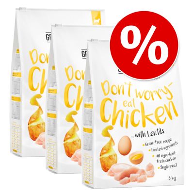 Greenwoods Adult -säästöpakkaus 3 x 3 kg Lohi, peruna, pinaatti ja karpalo