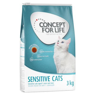 Concept for Life Sensitive Cats - paranneltu koostumus! - oheen: 12 x 85 g Concept for Life Sensitive Cats in Gravy