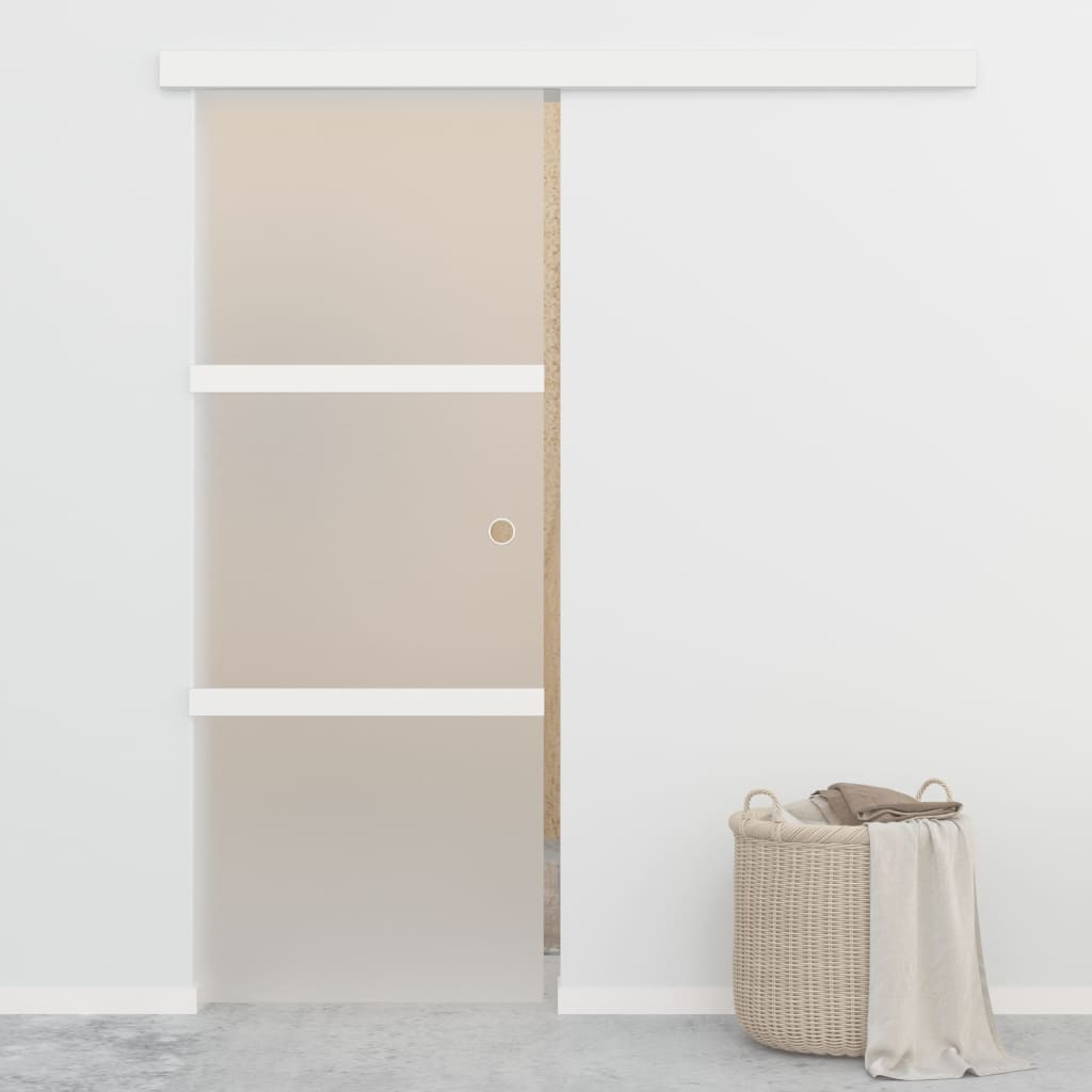 vidaXL Liukuovi soft-stopeilla ESG-lasi ja alumiini 76x205 cm