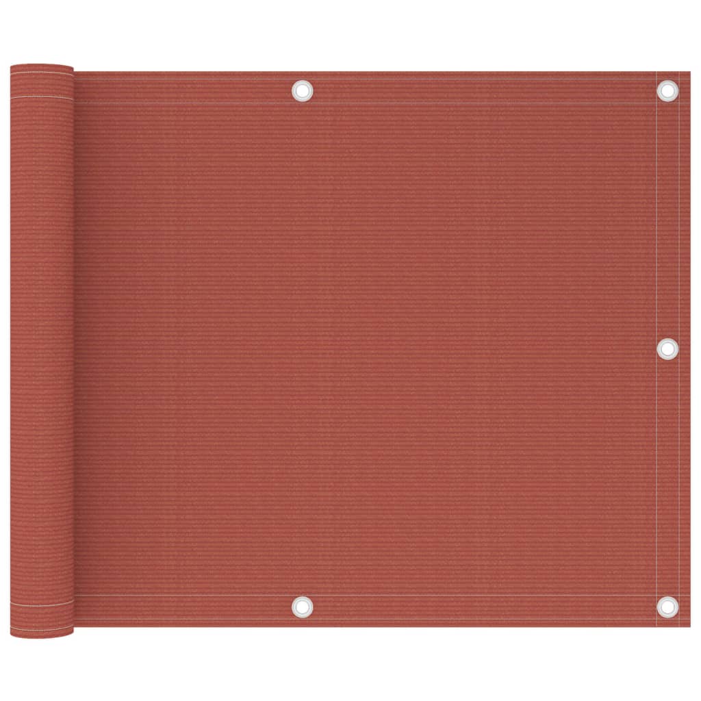 vidaXL Parvekkeen suoja terrakotta 75x400 cm HDPE
