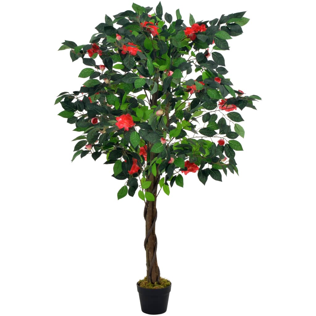 vidaXL Tekokasvi ruukulla kamelia vihreä 125 cm