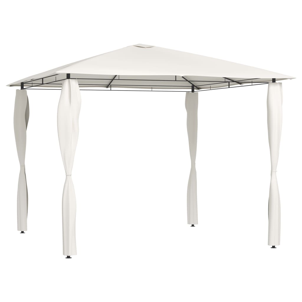 vidaXL Huvimaja tolppasuojilla 3x3x2,6 m kerma 160 g/m²