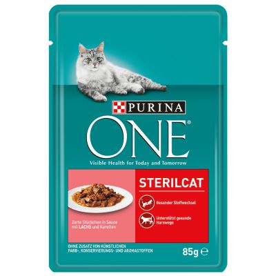 Purina One Sterilised - 12 x 85 g kalkkuna & vihreät pavut