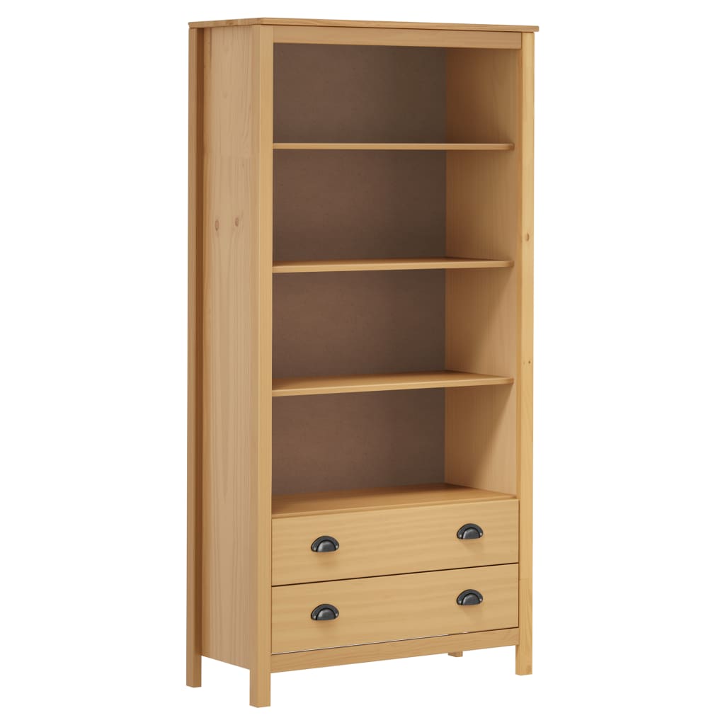 vidaXL Kirjahylly Hill Range hunajanruskea 85x37x170,5 cm täysi mänty