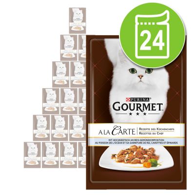 Gourmet A la Carte 24 x 85 g - taimen & vihannekset