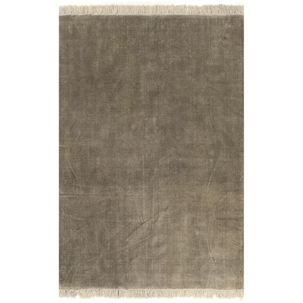vidaXL Kilim matto puuvilla 200x290 cm ruskeanharmaa