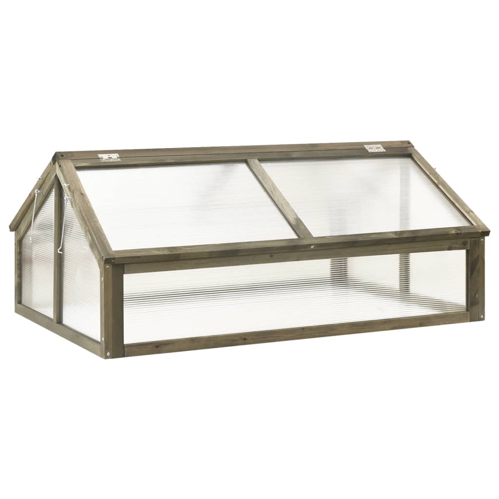 vidaXL Kasvihuone harmaa 114x80x50 cm kuusi