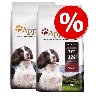 Applaws-säästösekoitus 2 x 15 kg mix: Small & Medium Breed: Adult Chicken + Chicken with Lamb (2 x 15 kg)