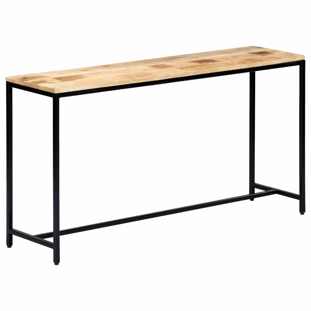 vidaXL Konsolipöytä 140x35x76 cm täysi karkea mangopuu