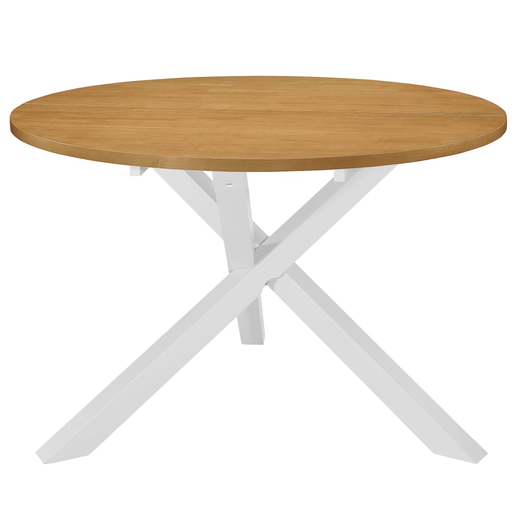 vidaXL Ruokapöytä valkoinen 120x75 cm MDF