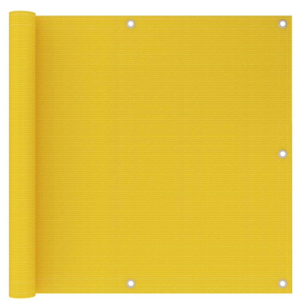 vidaXL Parvekkeen suoja keltainen 90x300 cm HDPE