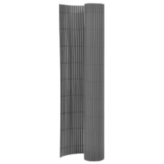 vidaXL Kaksipuolinen puutarha-aita 110x400 cm harmaa