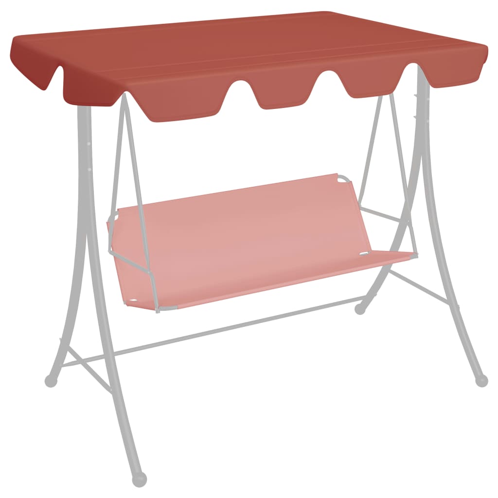 vidaXL Vaihtokatos puutarhakeinuun terracotta 150/130x70/105 cm