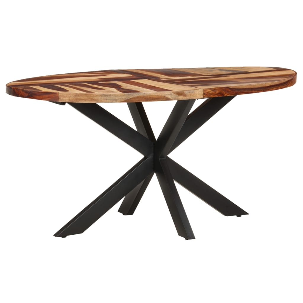 vidaXL Ruokapöytä 160x90x75 cm täysi akaasiapuu seesamviimeistelyllä