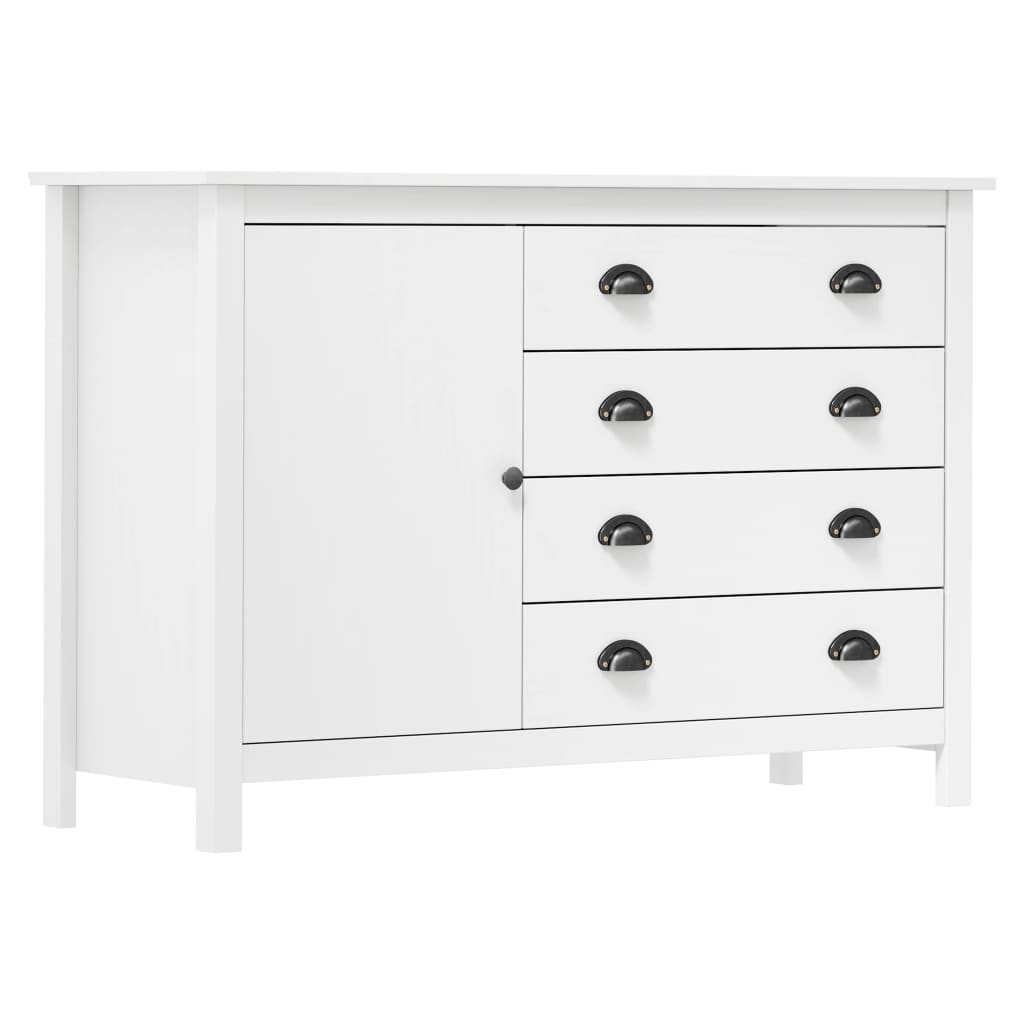 vidaXL Lipasto Hill Range valkoinen 120x40x80 cm täysi mänty