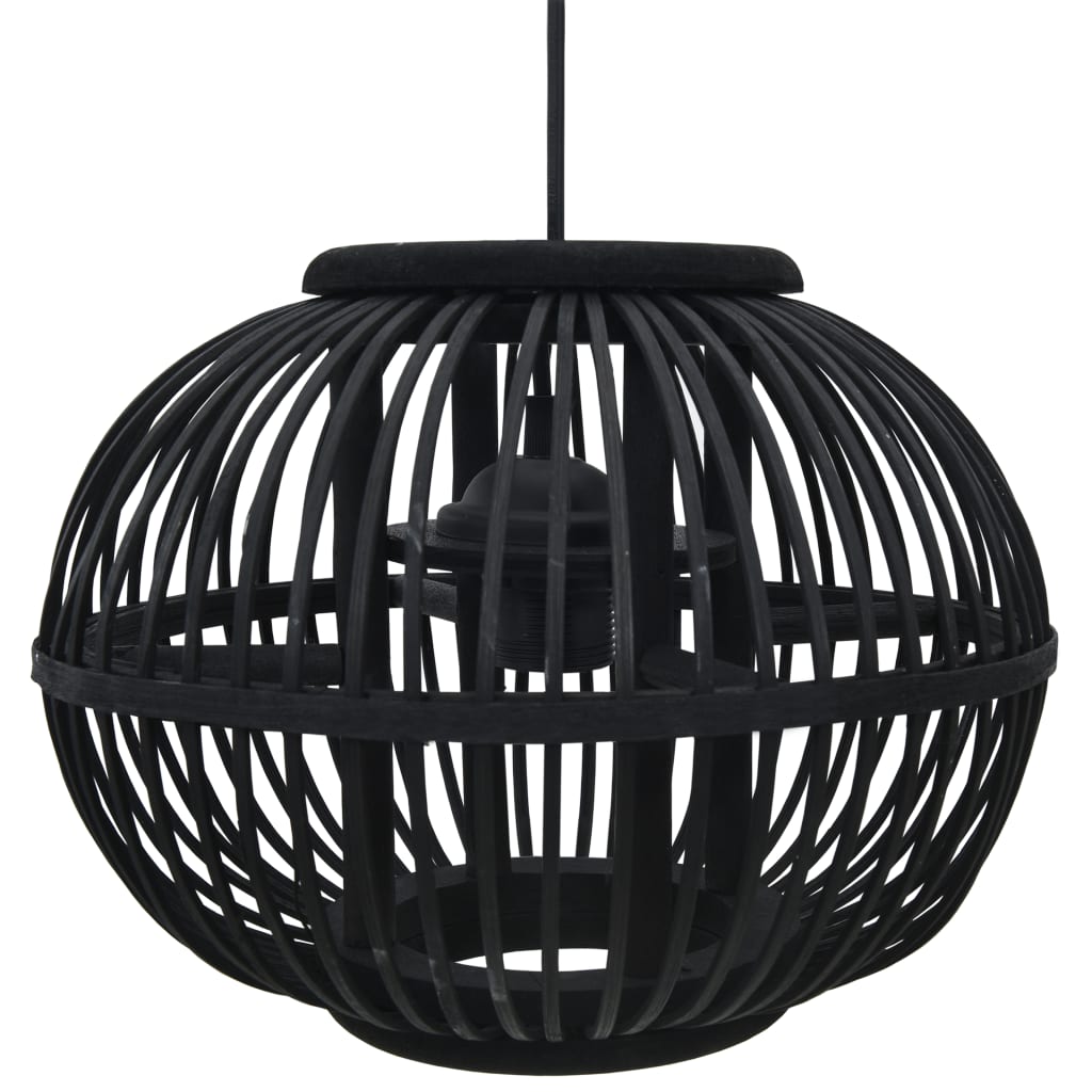 vidaXL Riippuvalaisin musta paju 40 W 30x22 cm pallo E27