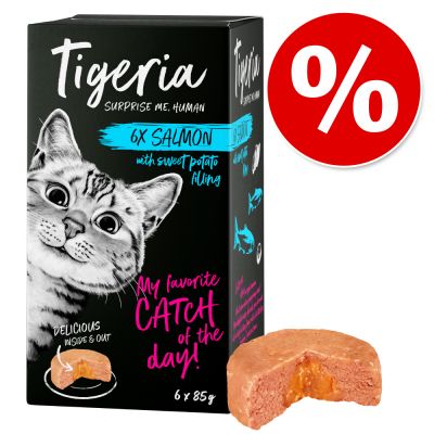 48 x 85 g Tigeria säästöpakkaus erikoishintaan! - kanaa porkkanahernemuussilla
