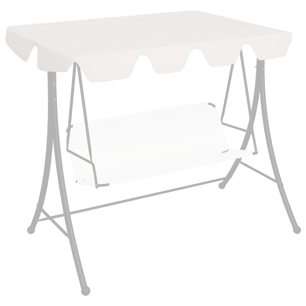 vidaXL Vaihtokatos puutarhakeinuun valkoinen 150/130x70/105 cm