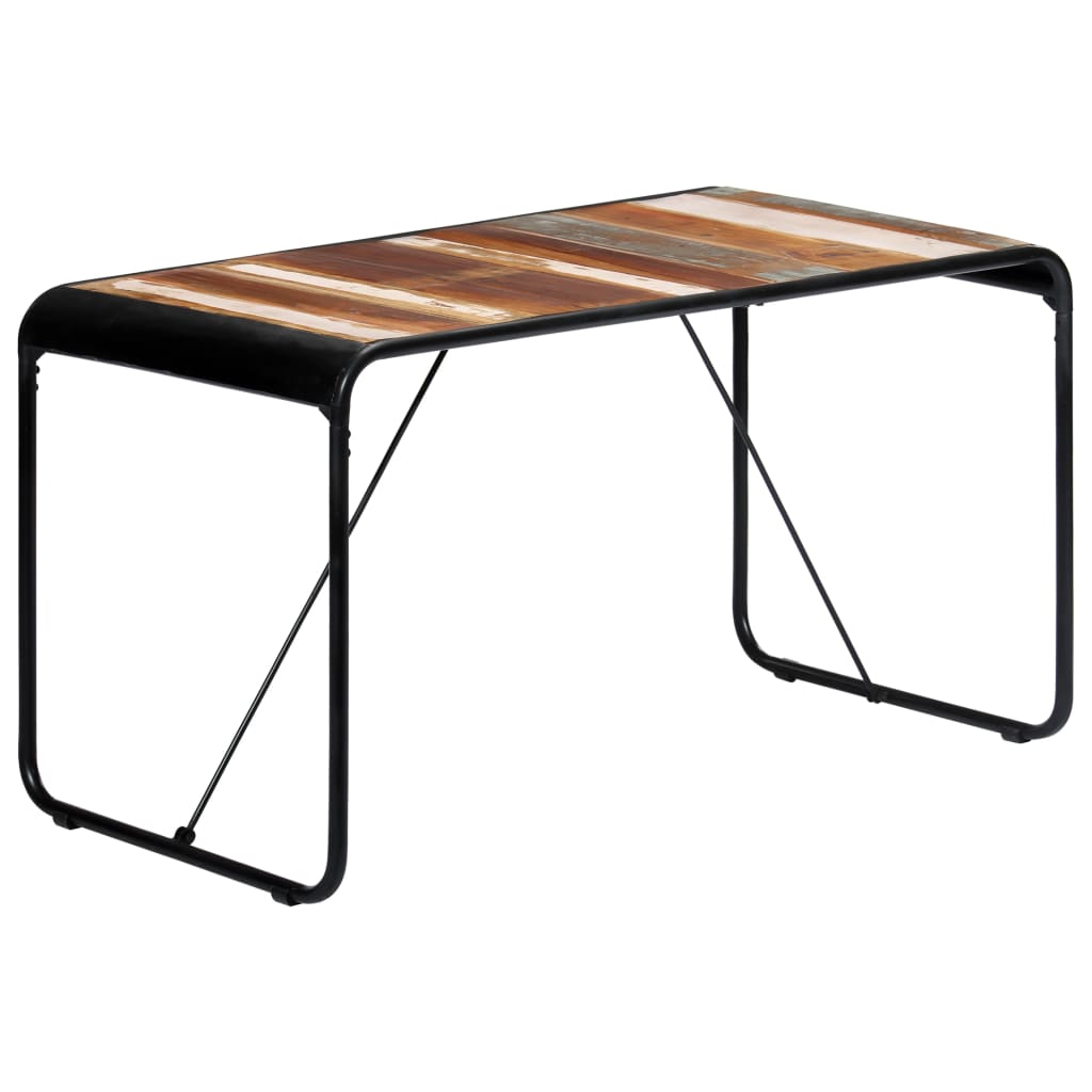 vidaXL Ruokapöytä 140x70x76 cm täysi kierrätetty mangopuu