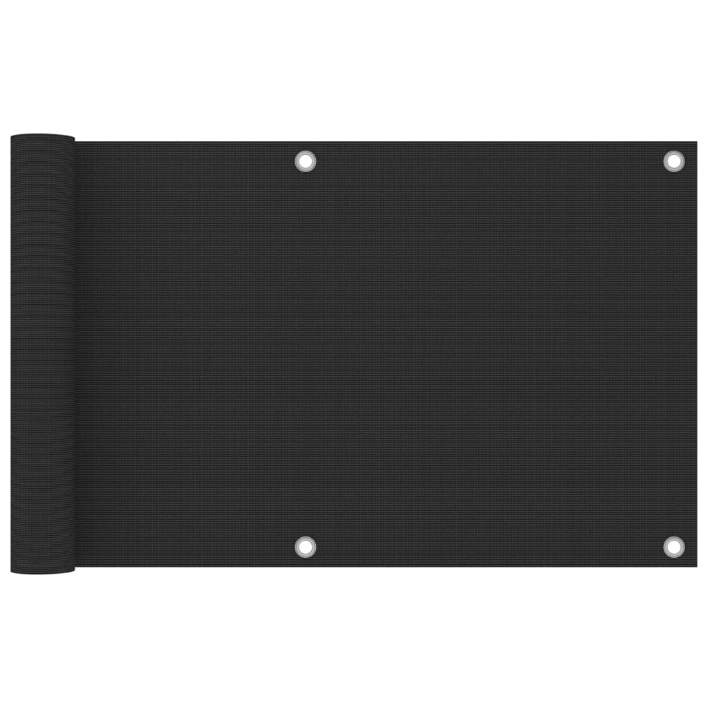 vidaXL Parvekkeen suoja HDPE 75x500 cm antrasiitti