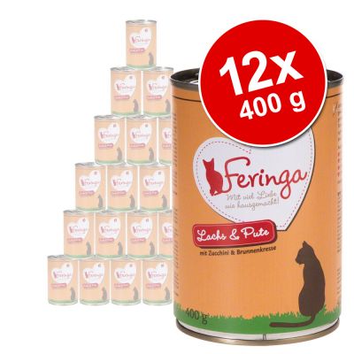 Feringa Classic Meat Menu -säästöpakkaus 12 x 400 g - riista, puolukka & voikukka