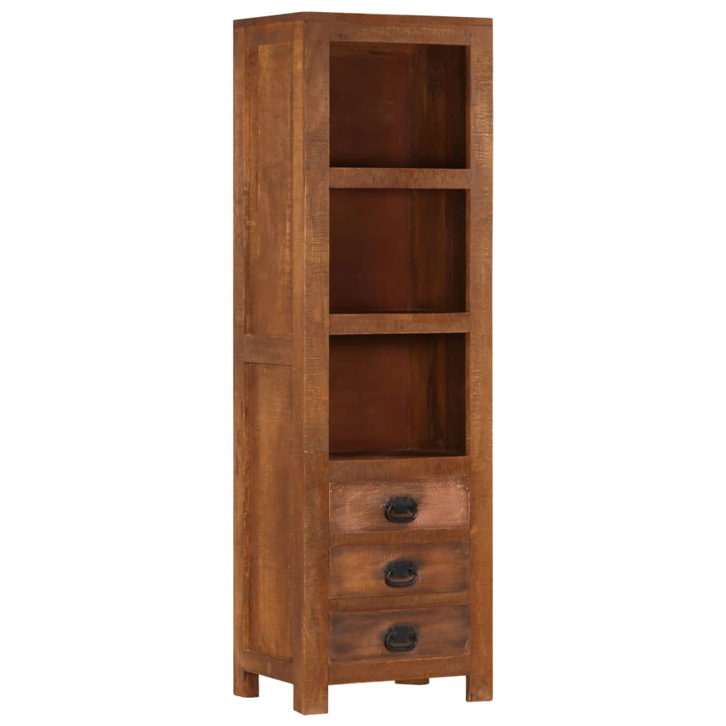 vidaXL Kaappi kolmella laatikolla 40x30x130 cm täysi mangopuu