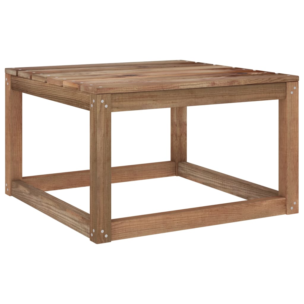 vidaXL Puutarhan lavapöytä ruskea 60x60x36,5 cm kyllästetty mänty