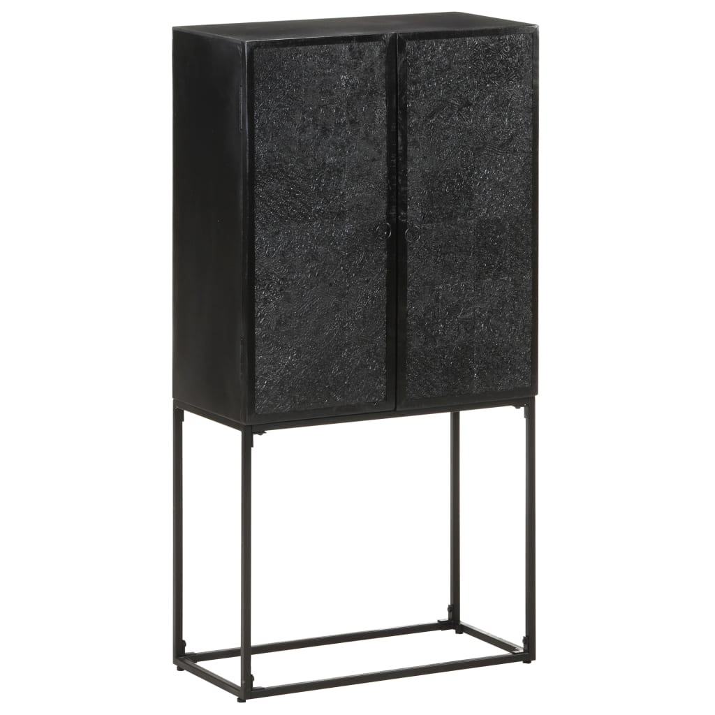 vidaXL Senkki musta 60x30x120 cm täysi akaasiapuu ja mangopuu