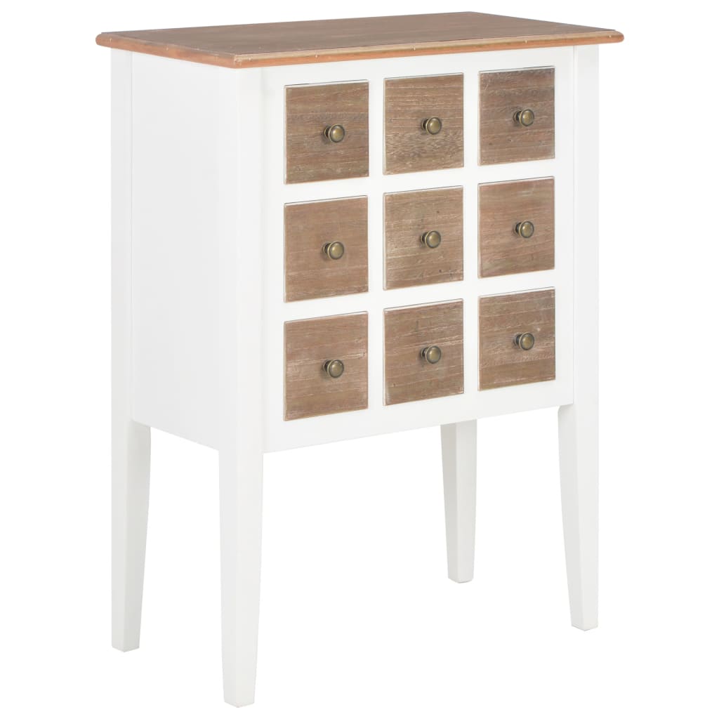 vidaXL Senkki valkoinen 50x30x80 cm täyspuu