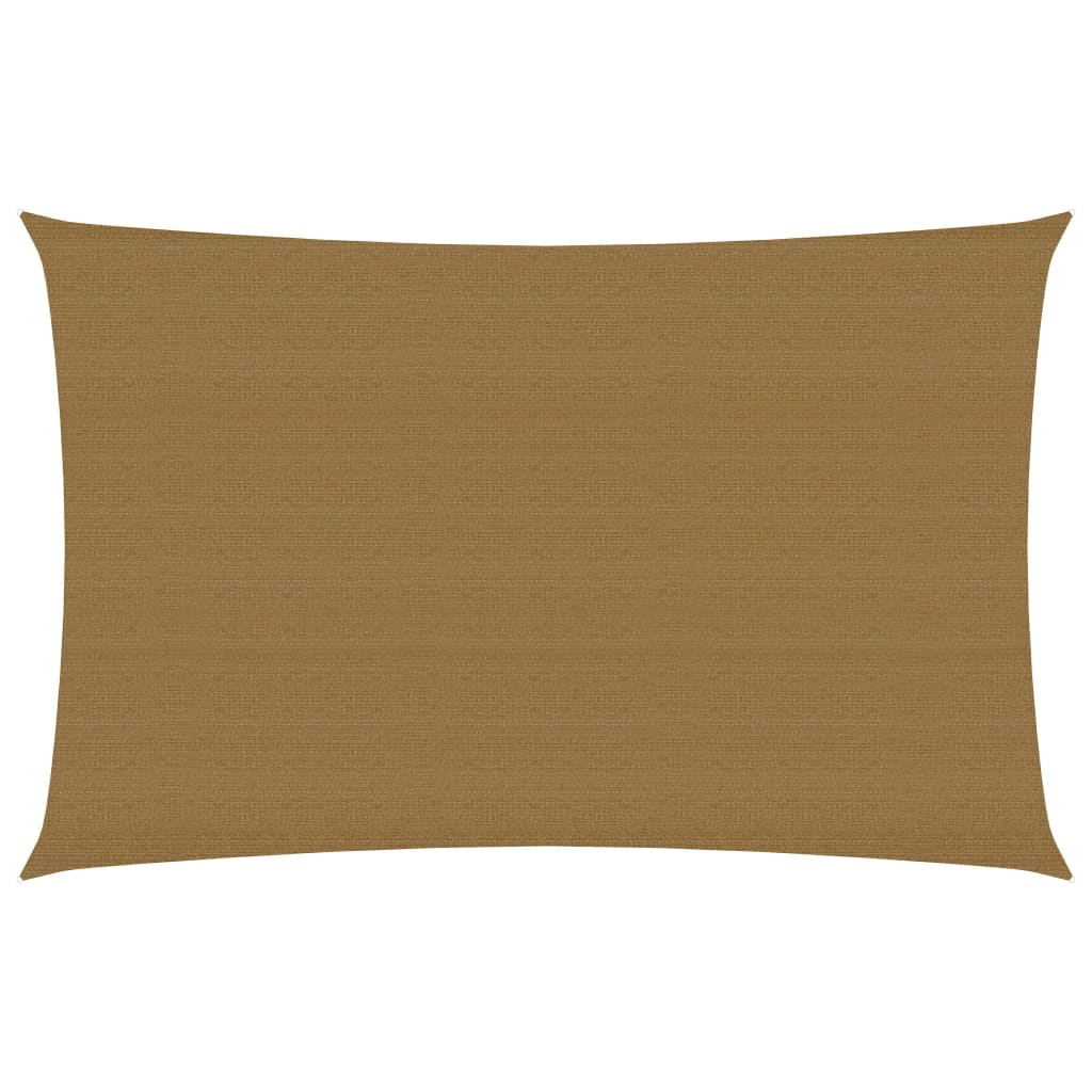 vidaXL Aurinkopurje 160 g/m² harmaanruskea 3x5 m HDPE