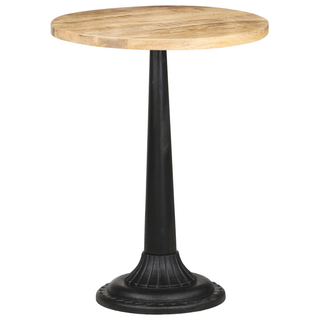 vidaXL Bistropöytä Ø60x76 cm karkea mangopuu