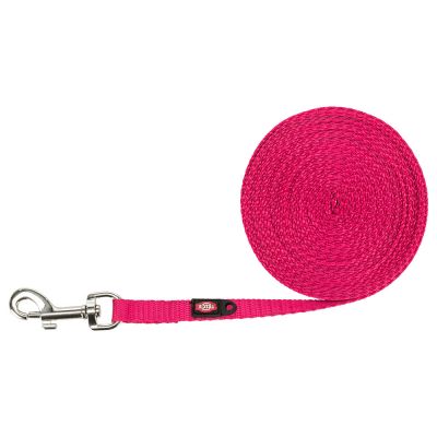 Trixie-jälkiliina, kevyt, fuksianpunainen - koko XS-S: pituus 15 m / leveys 10 mm