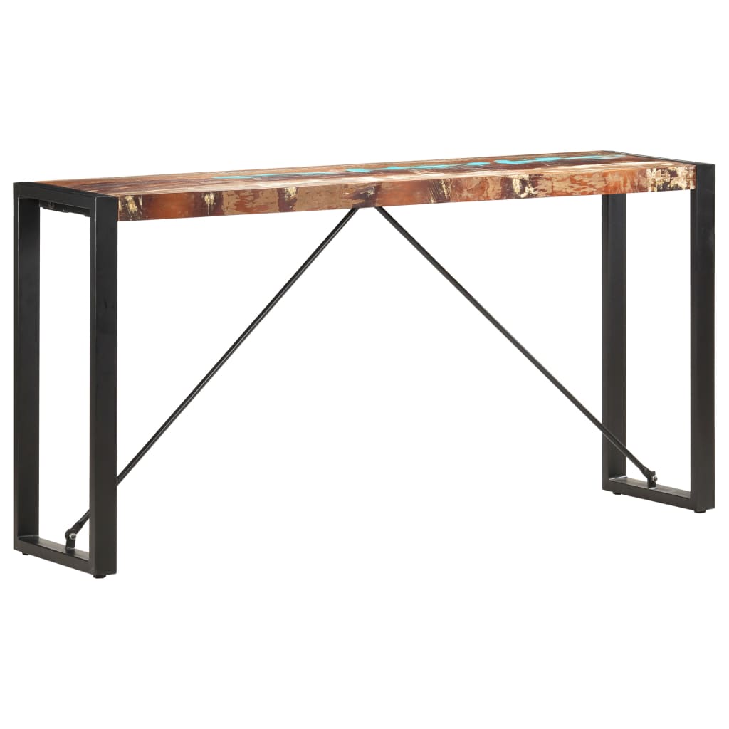 vidaXL Sivupöytä 150x35x76 cm täysi kierrätetty puu