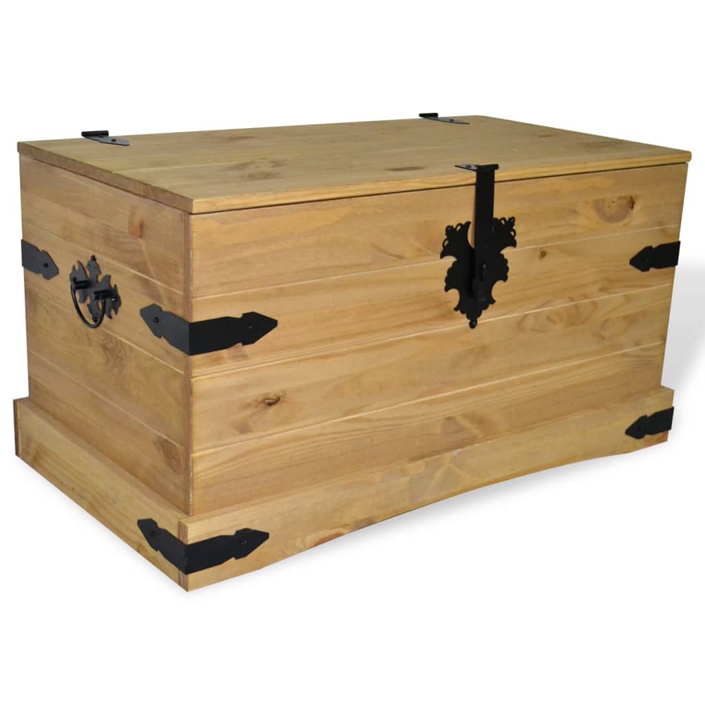 vidaXL Säilytysarkku Meksikon mänty Corona-sarja 91x49,5x47 cm