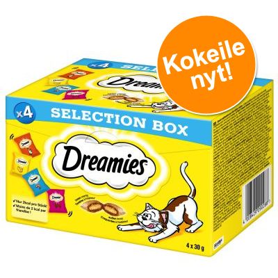 Dreamies Selection Box kana, juusto, lohi, nauta - 4 x 30 g