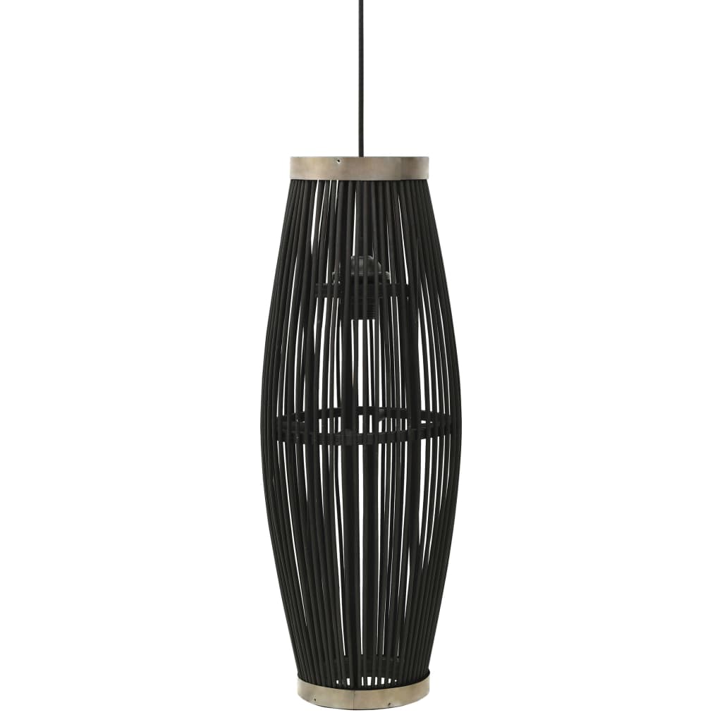 vidaXL Riippuvalaisin musta paju 40 W 27x68 cm ovaali E27