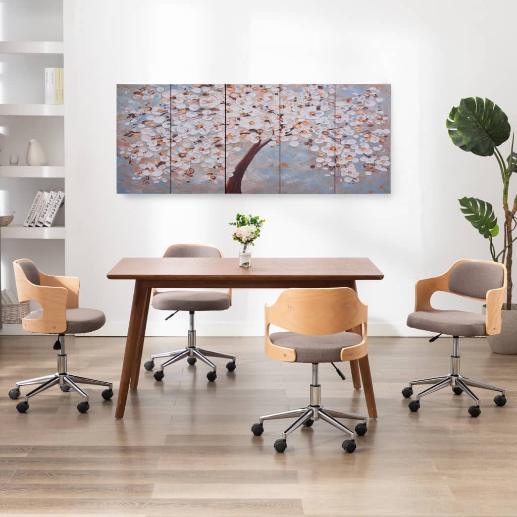 vidaXL Kanvaasitaulusarja kukkiva puu monivärinen 200 x 80 cm