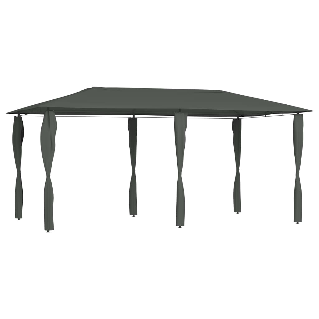 vidaXL Huvimaja sivuseinillä 3x6x2,6 m antrasiitti 160 g/m²