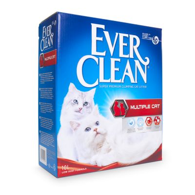 Ever Clean® Multiple Cat -kissanhiekka, paakkuuntuva - säästöpakkaus: 2 x 10 l