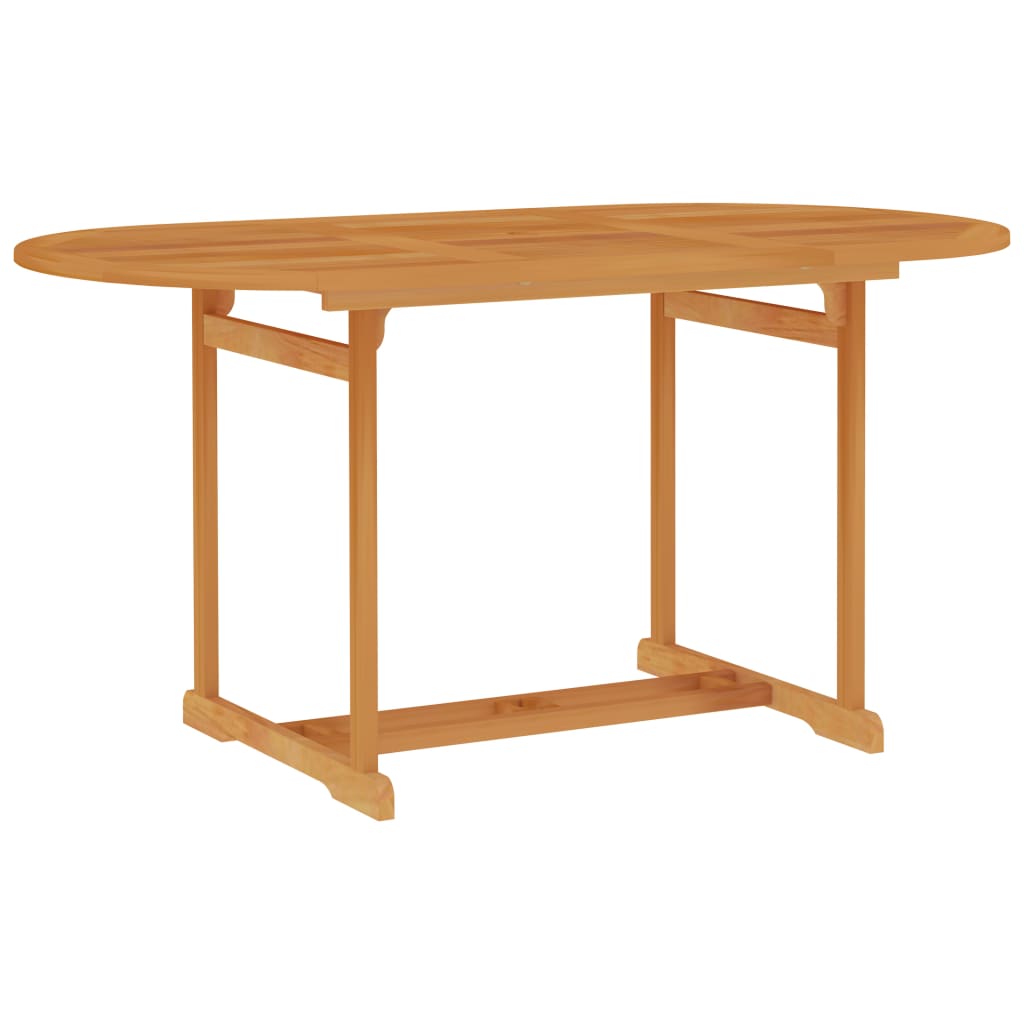 vidaXL Puutarhapöytä 150x90x75 cm täysi tiikki