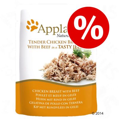 Applaws Pouch in Jelly kissanruoka 48 x 70 g erikoishintaan! - kana & nauta