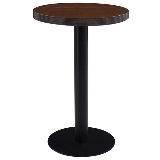 vidaXL Bistropöytä tummanruskea 50 cm MDF
