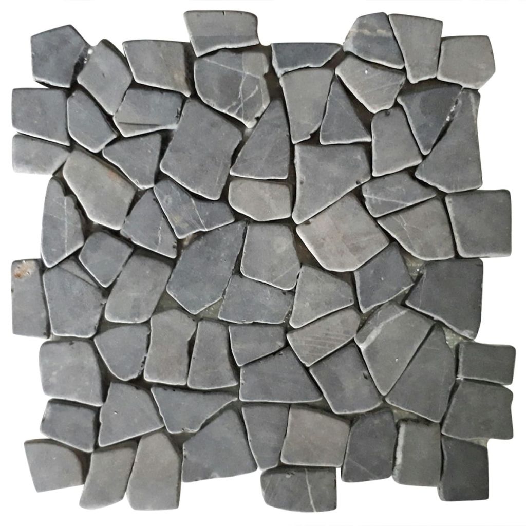vidaXL Mosaiikkilaatat 11 kpl Marmori Musta 1 m²