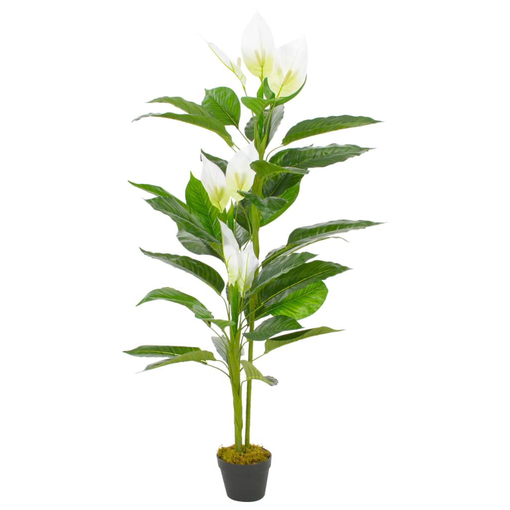 vidaXL Tekokukka ruukulla Flamingokukka valkoinen 155 cm