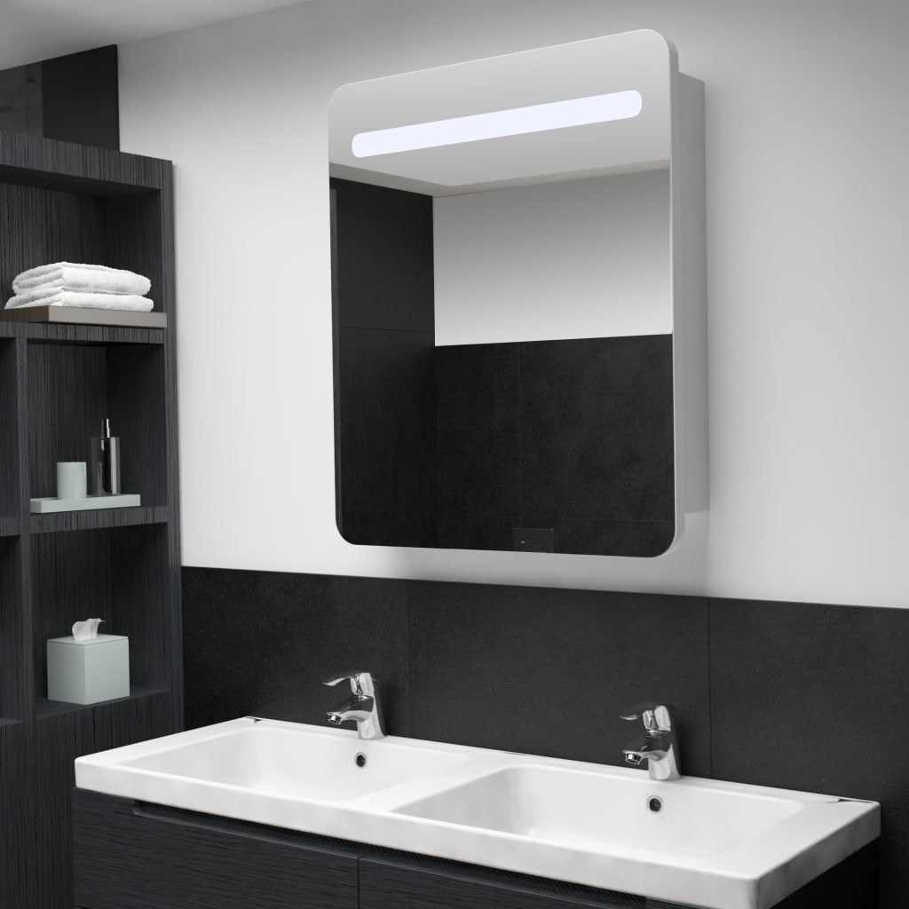 vidaXL LED kylpyhuoneen peilikaappi 68x9x80 cm