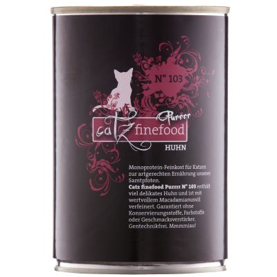 Catz Finefood Purrrr -purkkiruoka 6 x 400/375 g - No. 103 kana (6 x 400 g)