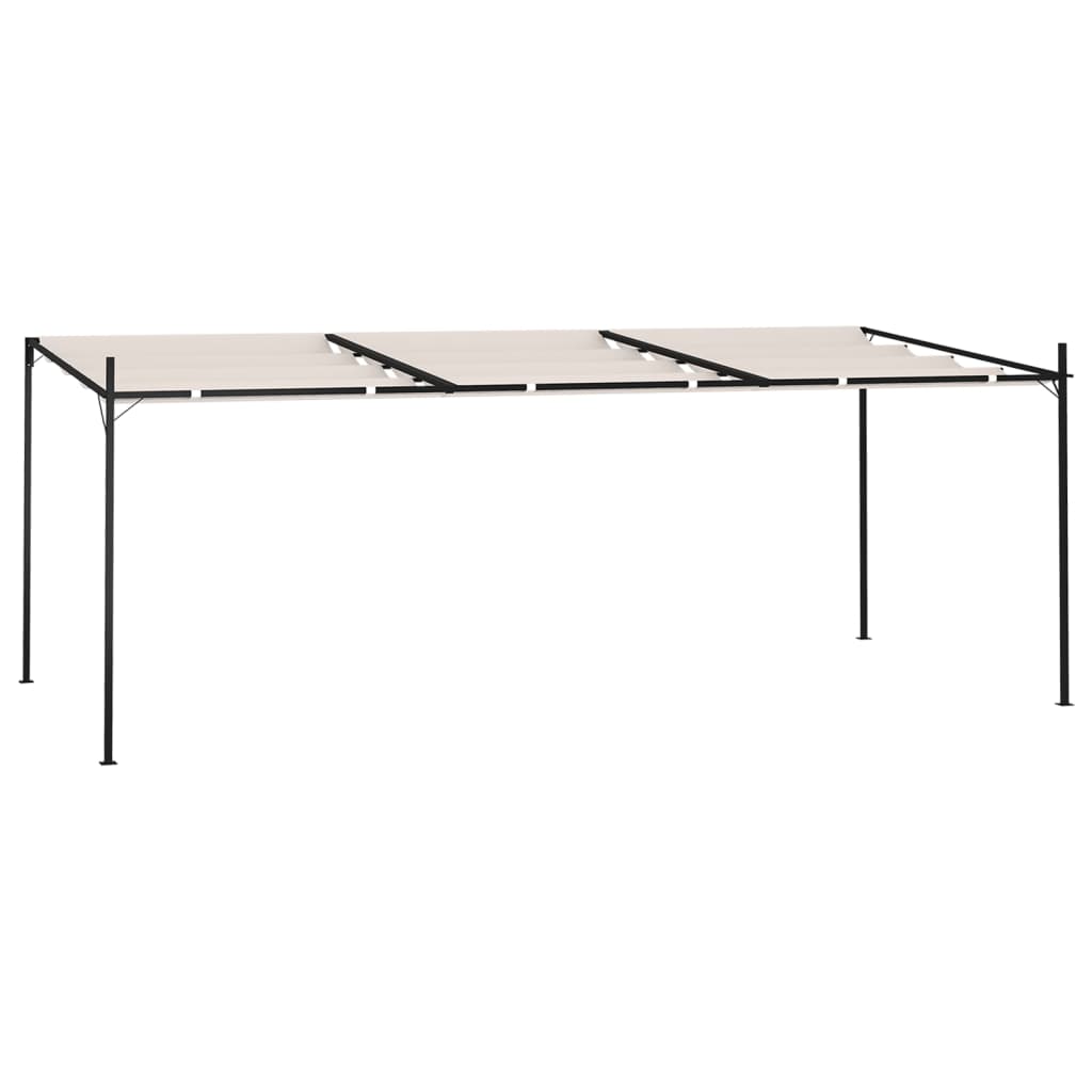 vidaXL Katos sisäänvedettävällä katolla 600x300x233 cm kerma