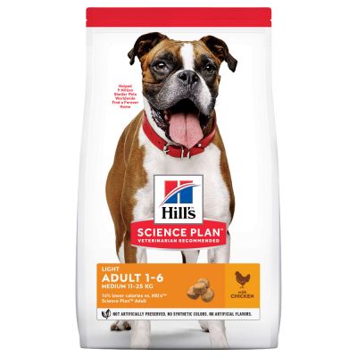 Hill's Science Plan Adult 1-6 Light Medium Chicken - 14 kg