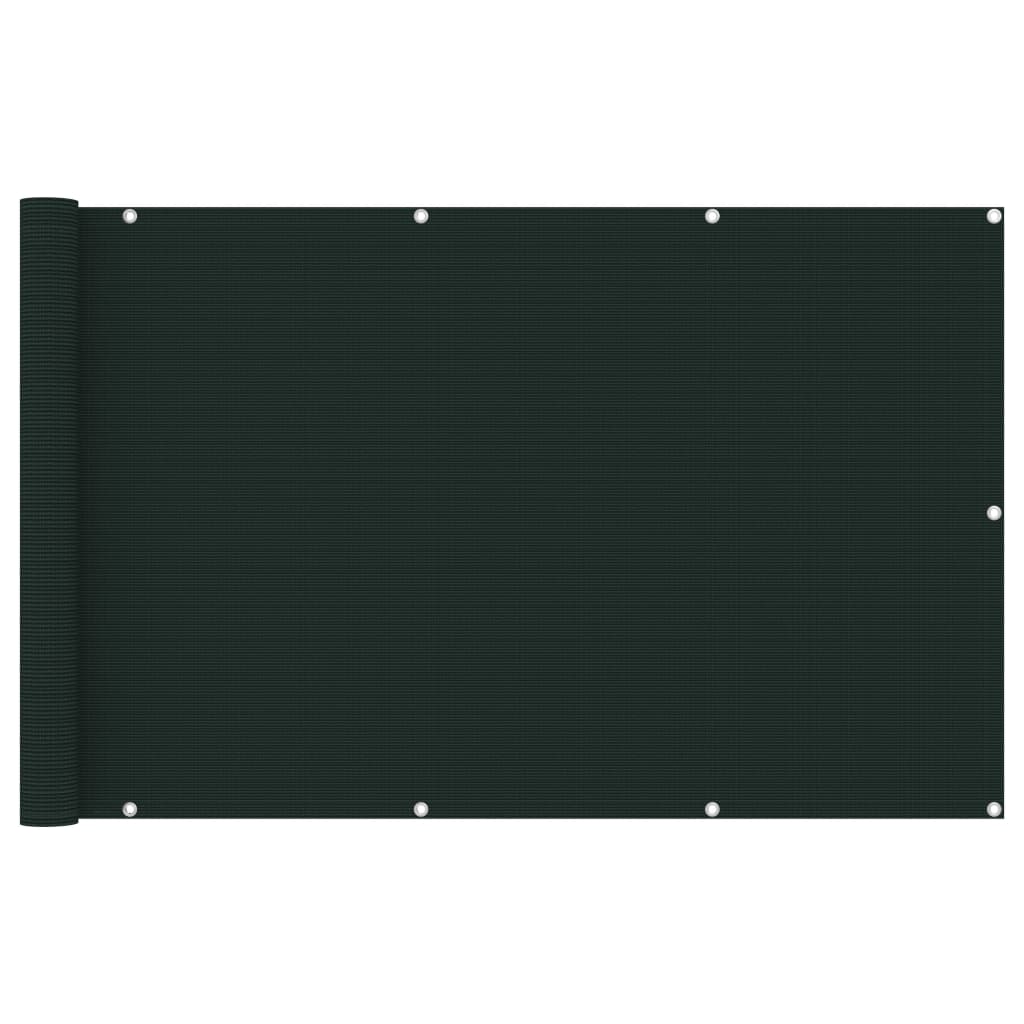 vidaXL Parvekkeen suoja tummanvihreä 120x600 cm HDPE