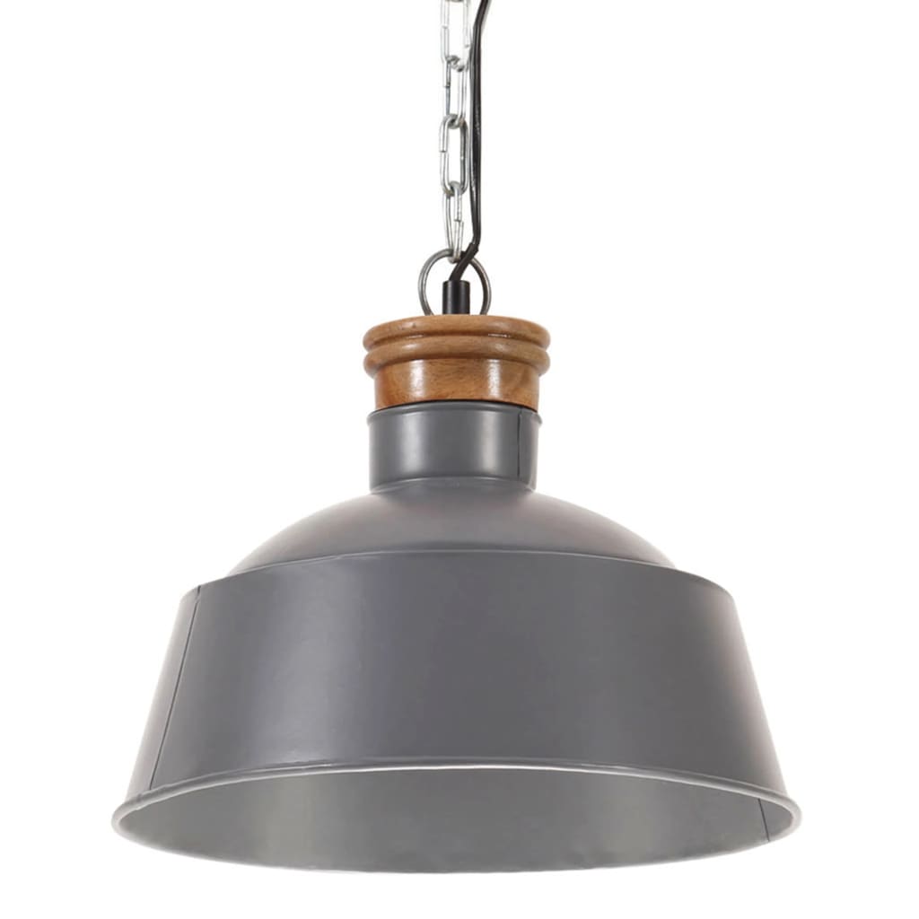 vidaXL Teollistyylinen riippuvalaisin 32 cm harmaa E27